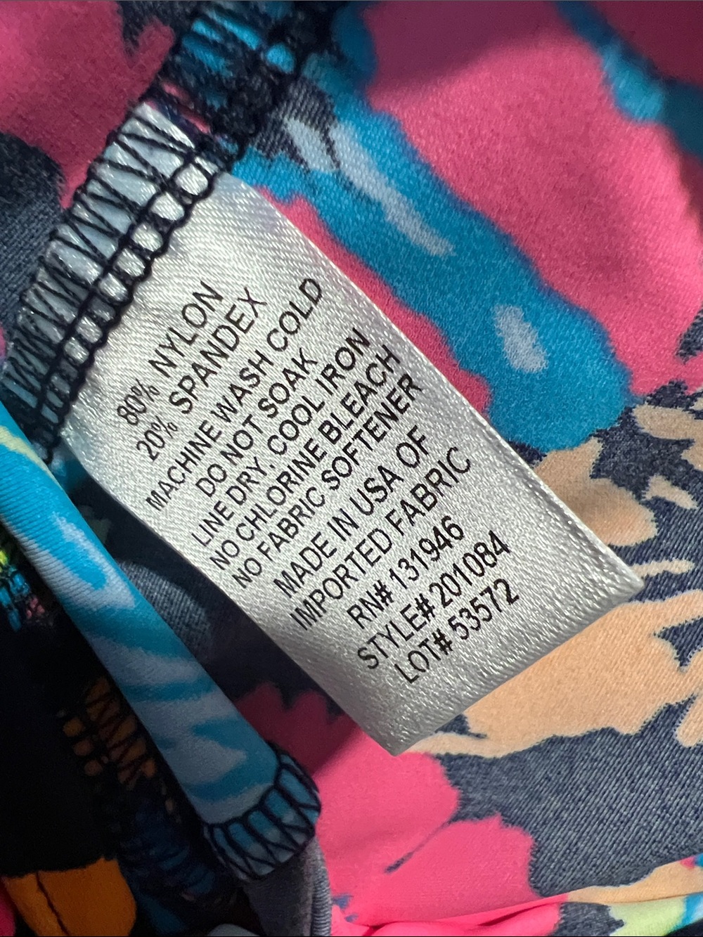 Jude Connally Neon Floral Capri Leggings in Blue, Pink, Yellow, Orange - Picture 5 of 7